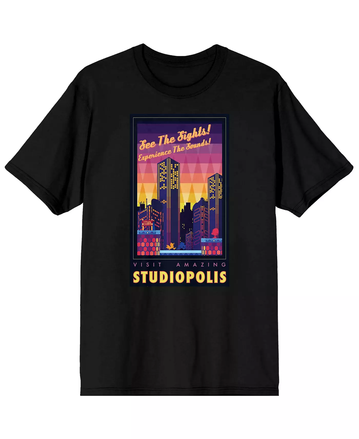 Мужская Sonic The Hedgehog Sonic Mania Game Studio Polis Плакат Черный Графический