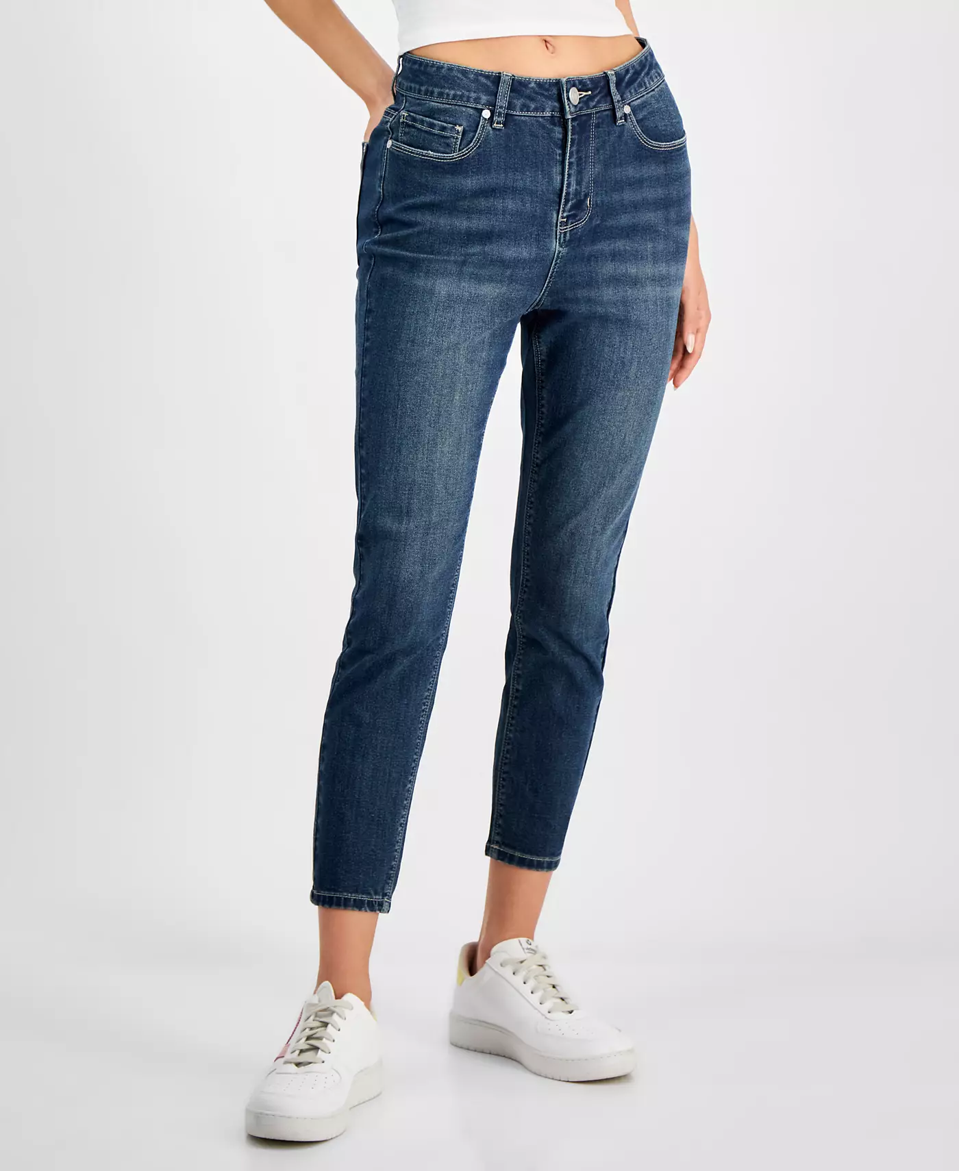 Укороченные джинсы Indigo Rein Juniors Curvy со средней посадкой