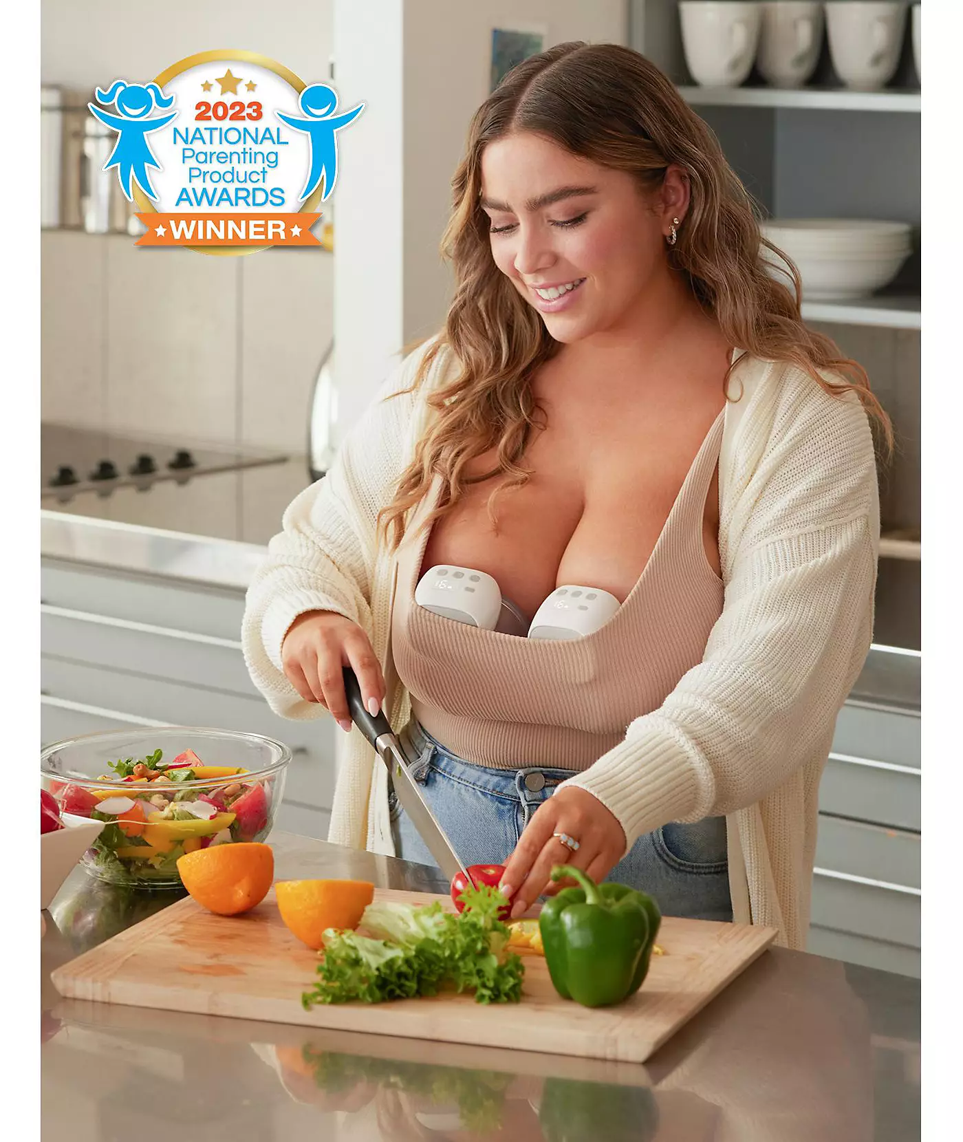 Momcozy Двойной носимый электрический молокоотсос