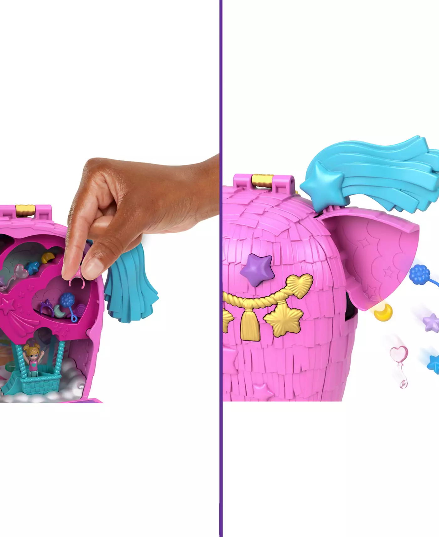 Игровой набор Polly Pocket Unicorn Partyland с 2 микрокуклами