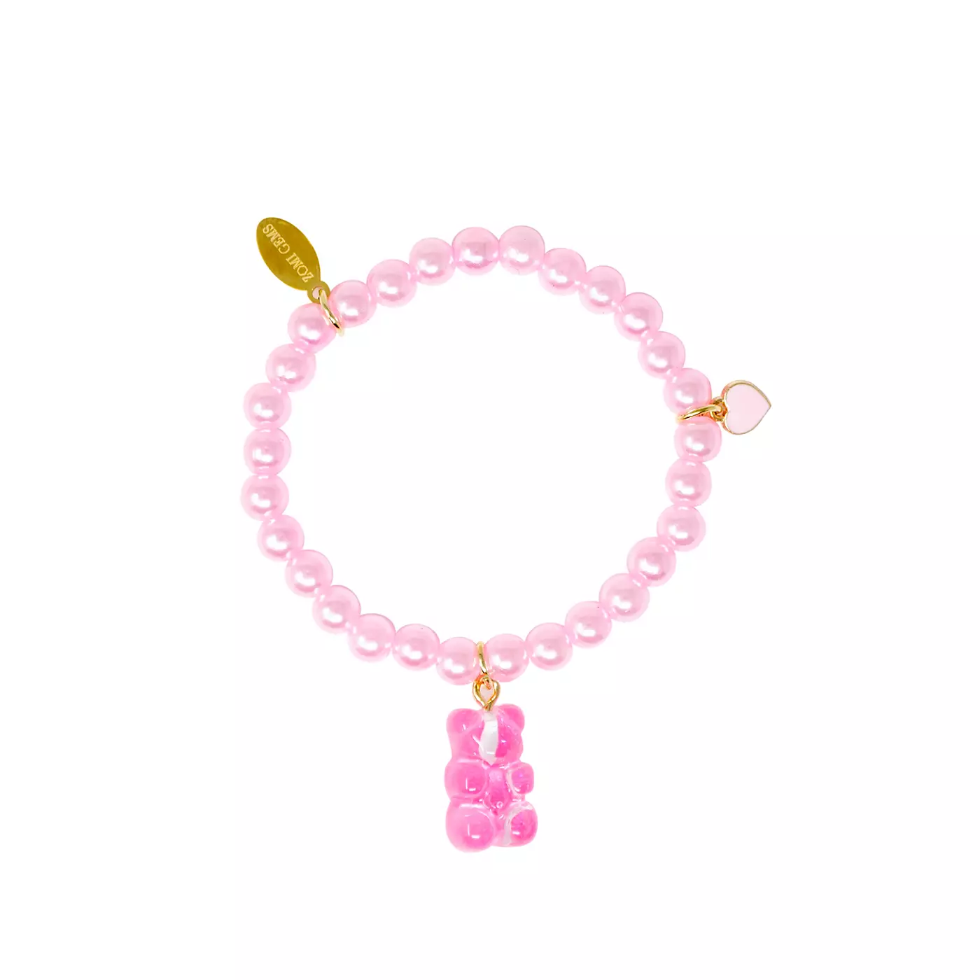 Tiny Treats + Zomi Gems Girls Розовый мармеладный мишка модный браслет из бисера