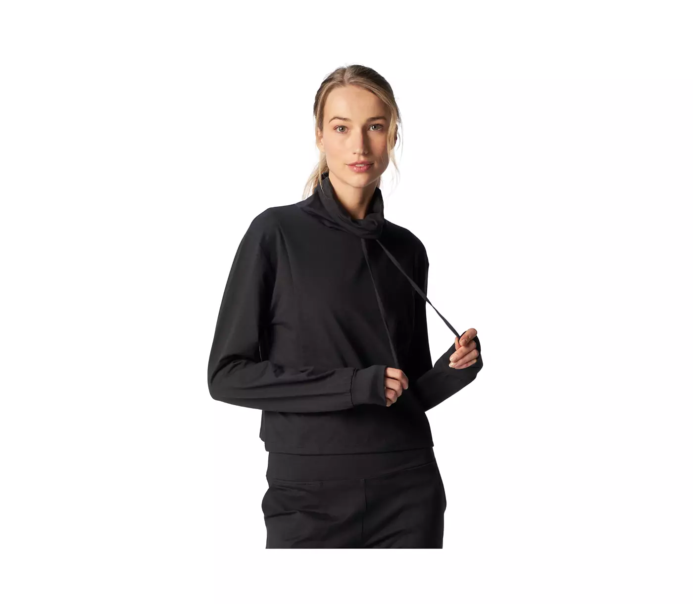 G Lifestyle Одежда женская G Lifestyle Мягкий уютный топ с воротником-трубой