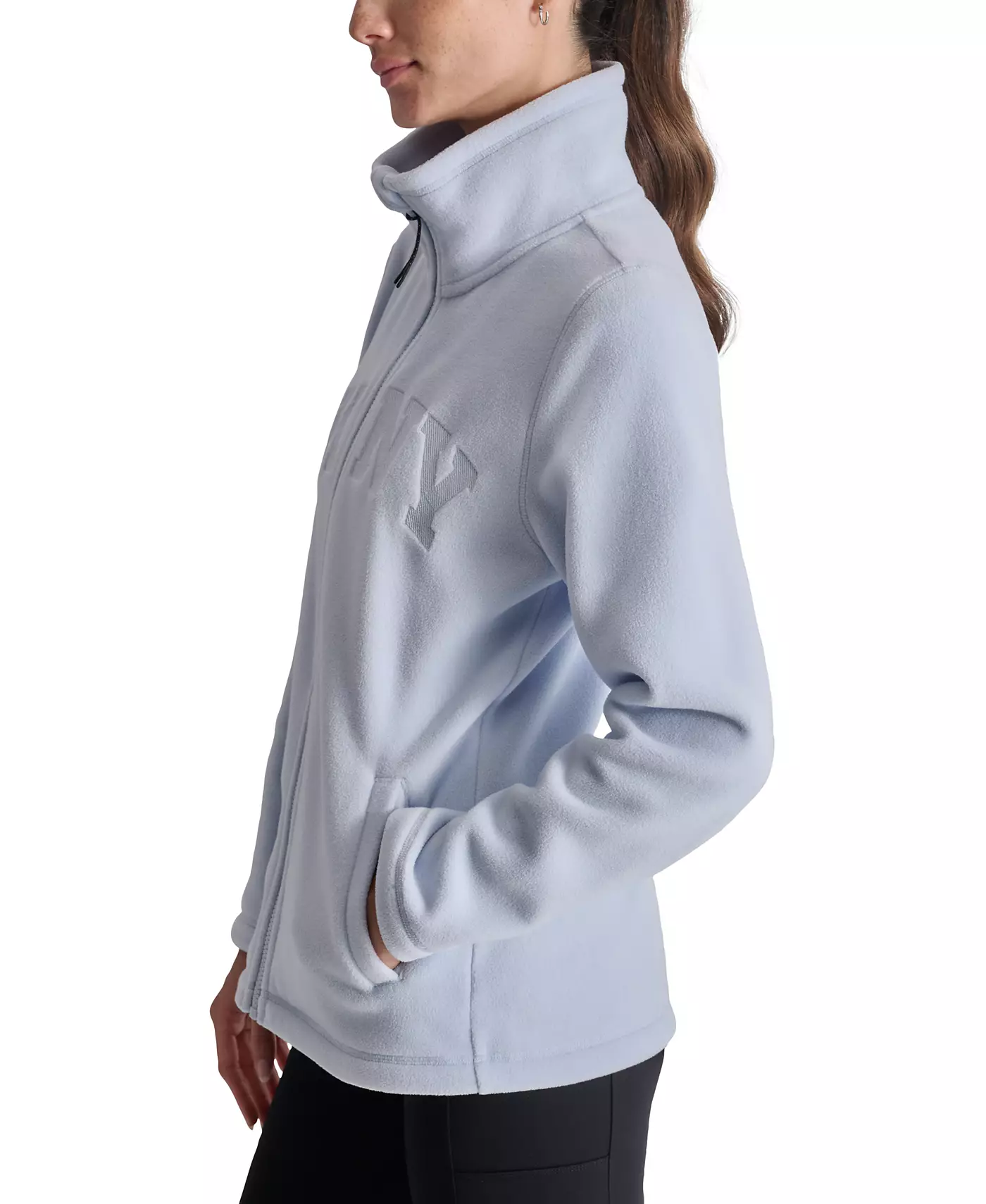 Женская куртка DKNY Sport из технологического флиса с логотипом