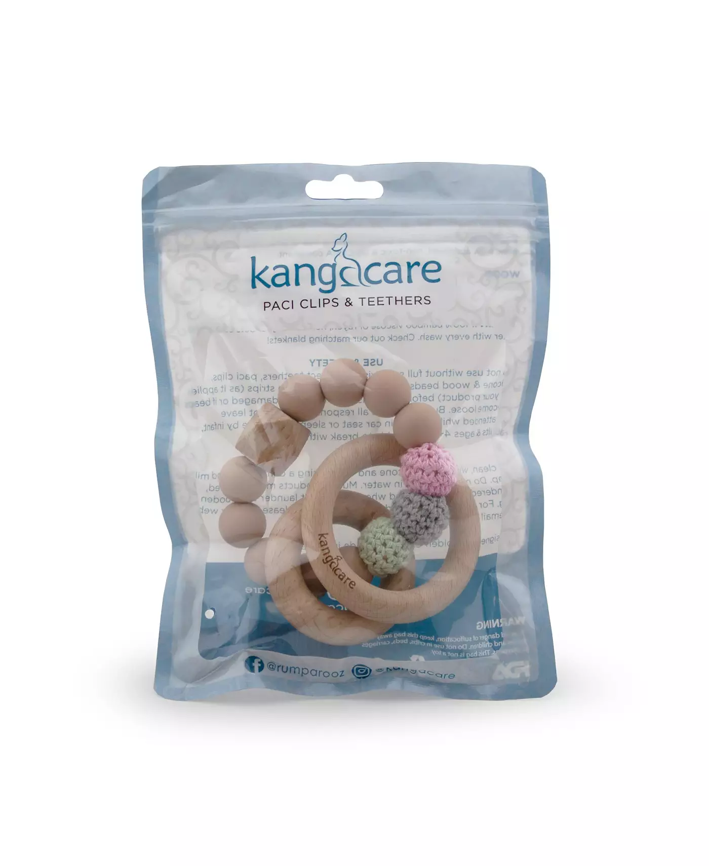 Kanga Care Baby Boys Силиконовые и деревянные прорезыватели для зубов