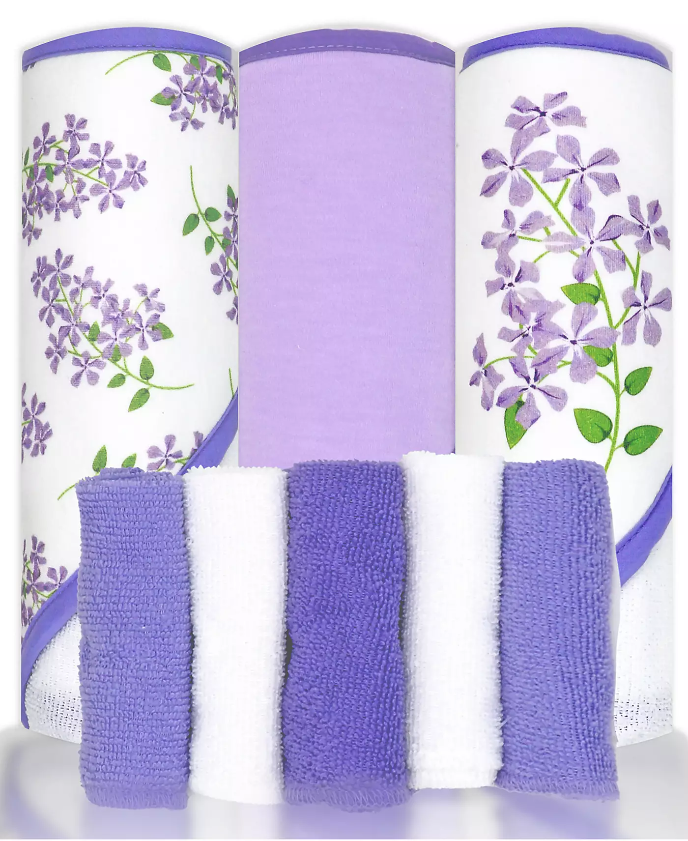 Комплект из 8 предметов: банное полотенце с капюшоном и мочалка Tendertyme для мальчиков и девочек