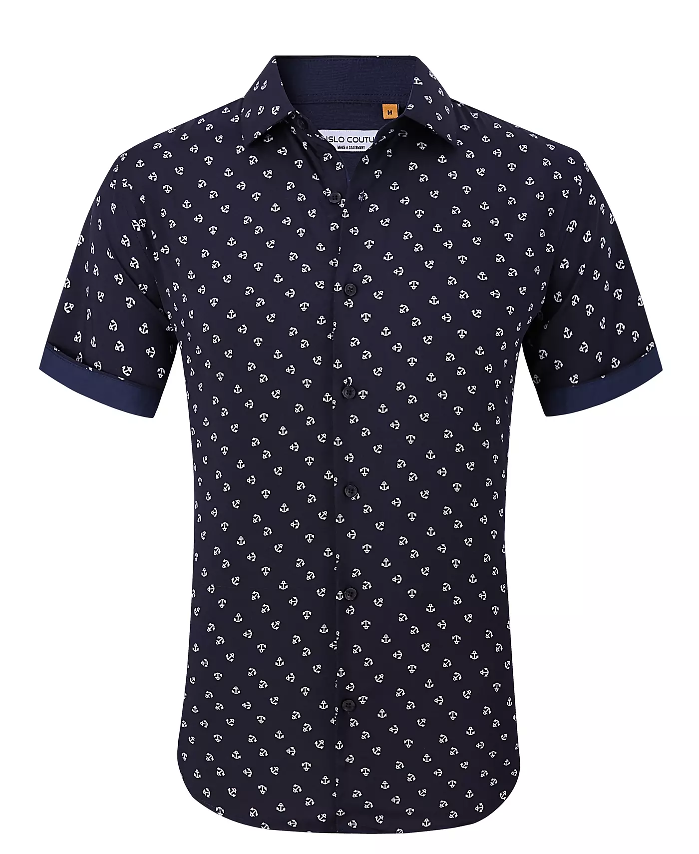 Мужская рубашка Suslo Couture Slim-Fit с геометрическим принтом для выступлений