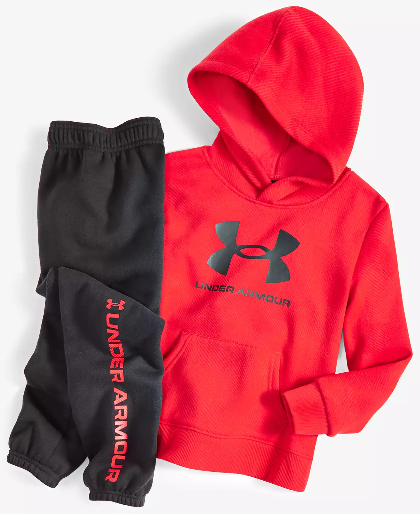 Футболка с логотипом Under Armour Big & Little Boys, толстовка с капюшоном, флисовые штаны и комплекты, подходящая одежда