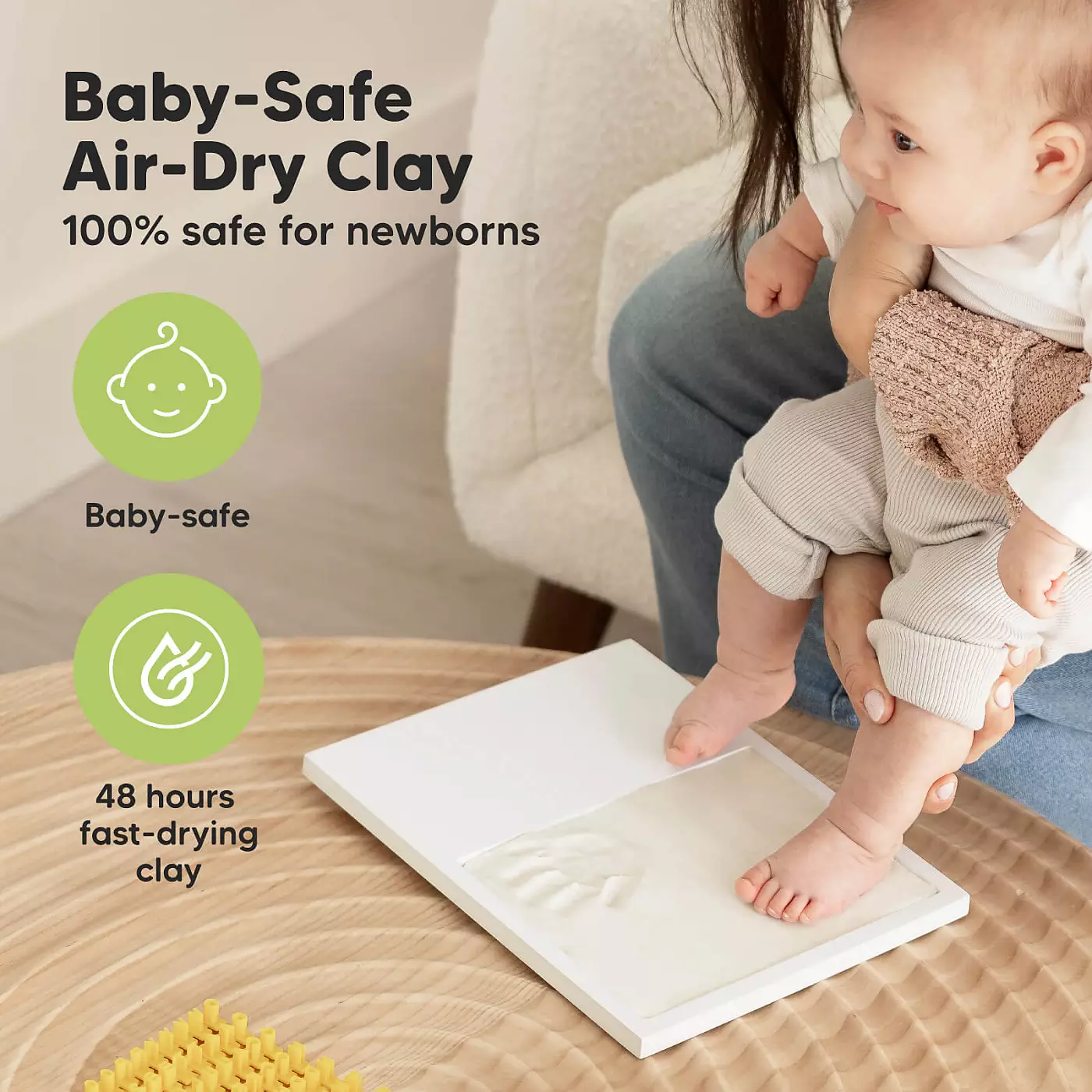 KeaBabies Solo Baby Hand and Foot Kit, детские фоторамки на память, набор для создания отпечатков ручек, подарки для новорожденных девочек и мальчиков