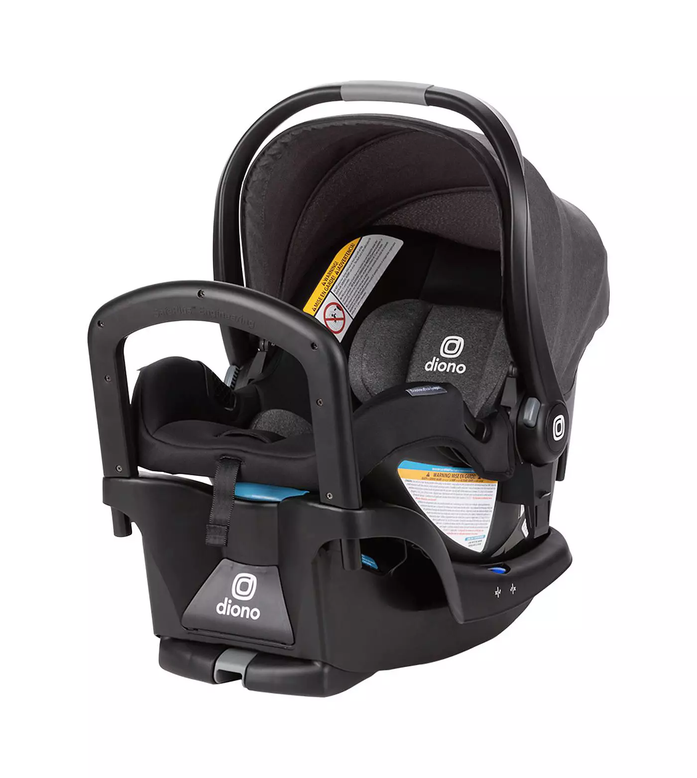 Система для путешествий Diono Quantum 4 3-в-1 с детским автокреслом LiteClik30 R SafePlus и базой, серый сланец