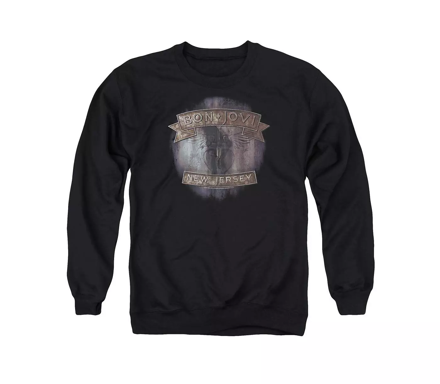 Мужская толстовка Bon Jovi New Jersey Adult с круглым вырезом