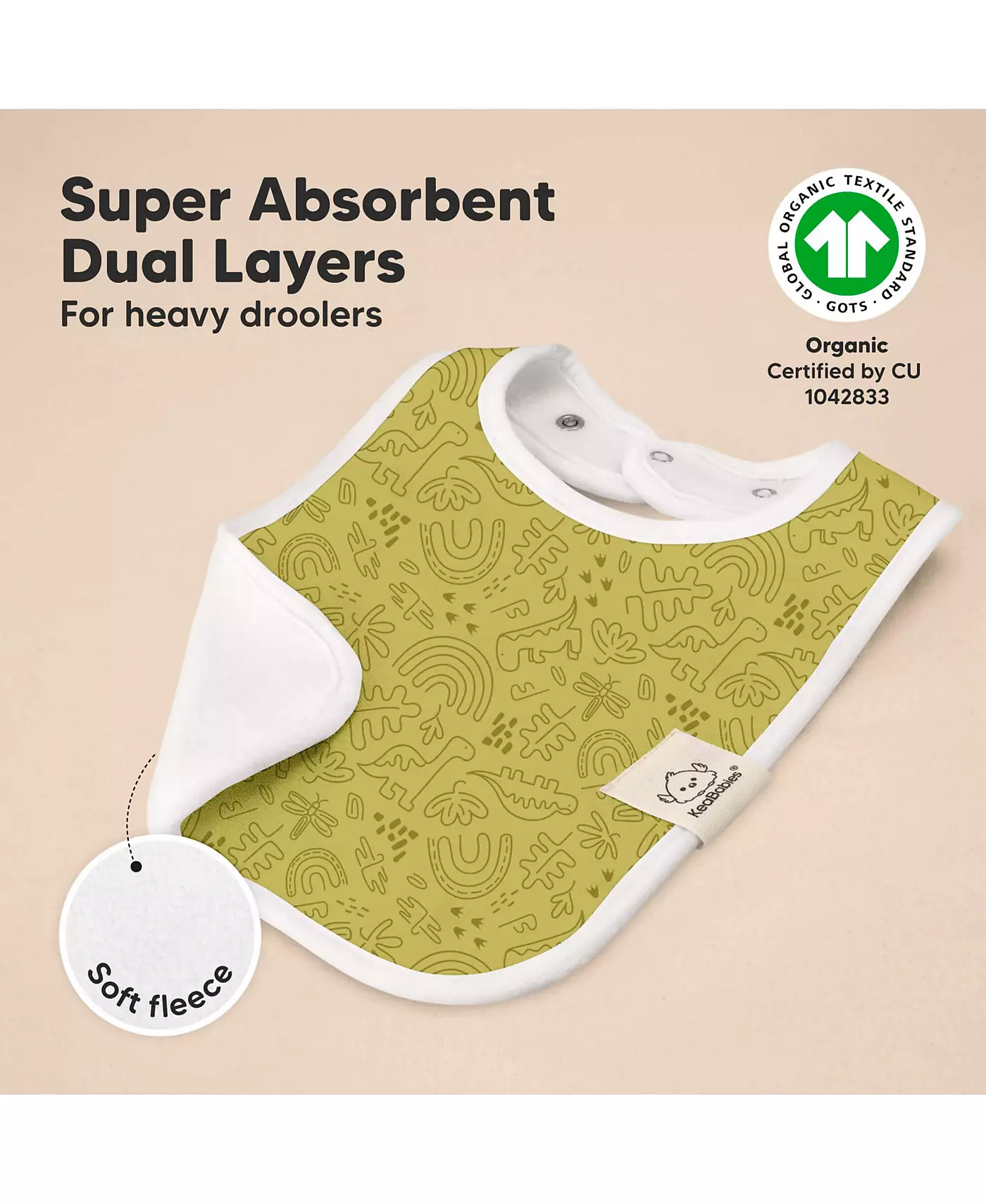 KeaBabies 8 шт. в упаковке, нагрудники Coast Baby для мальчиков, девочек, слюнявчики, нагрудники для девочек, мальчиков