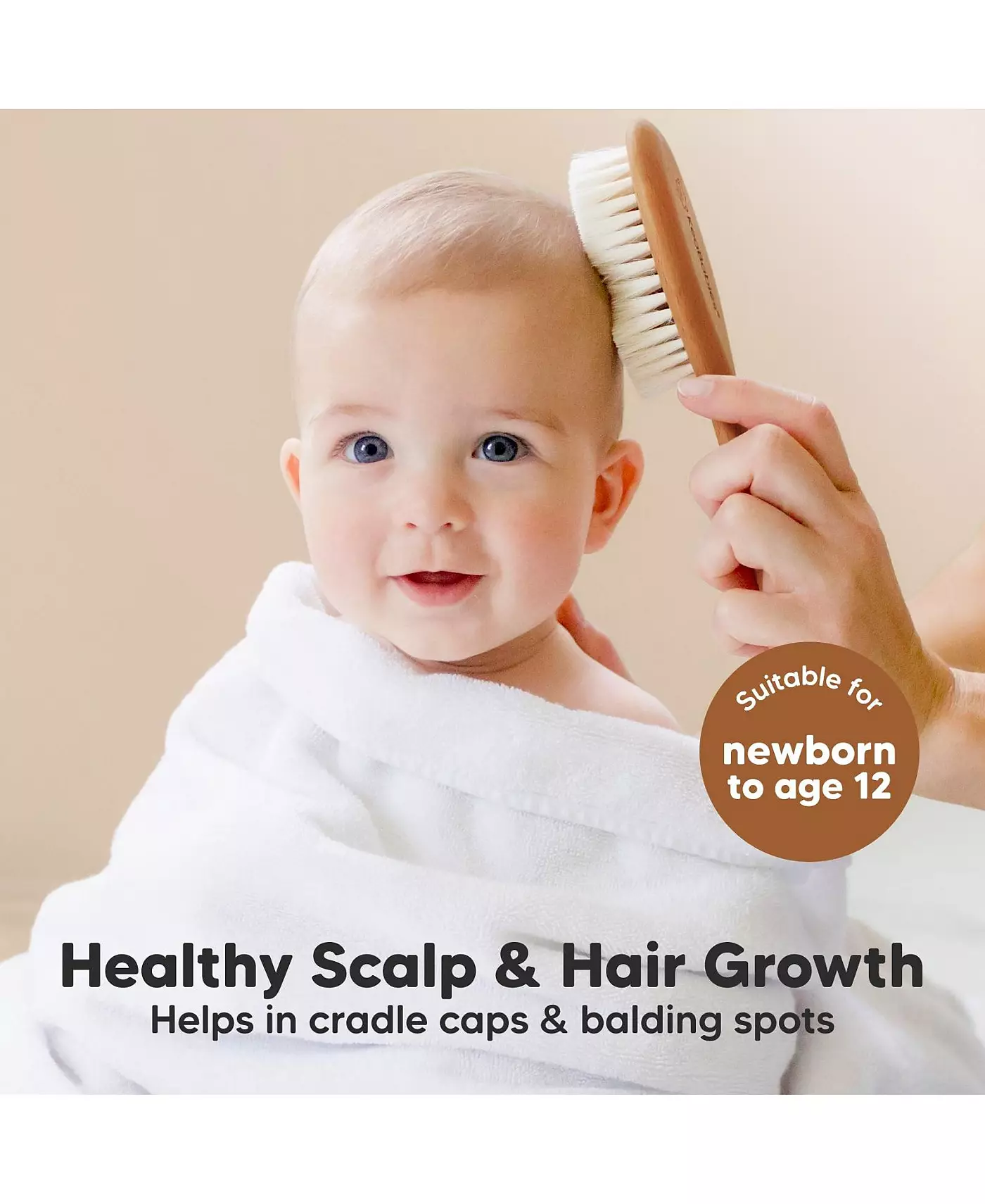 KeaBabies Детская щетка для волос, Овальная щетка-колыбель, Мягкая детская щетка для младенцев, Расческа для новорожденных девочек, мальчиков, Детская щетка для кожи головы