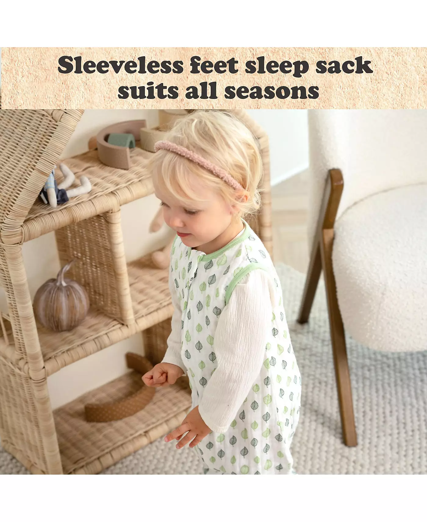 Bublo Baby Спальный мешок для малышей с ножками - 3T-4T Одеяло для ношения - Муслиновый спальный мешок с ножками - 0,5 TOG