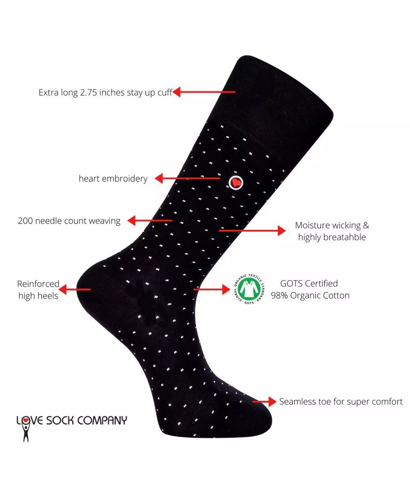 Мужские носки Love Sock Company - Biz Dots