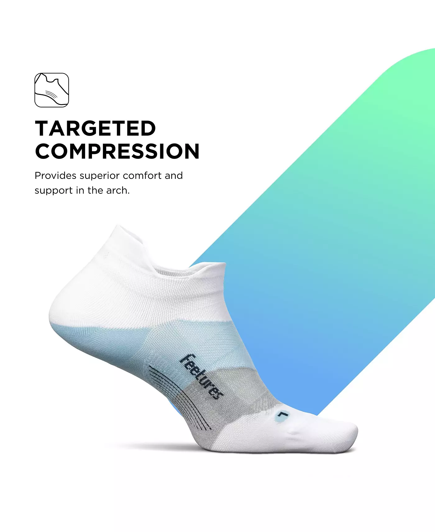 Носки мужские Feetures Elite Ultra Light Cushion Ankle Socks - спортивные носки с направленной компрессией