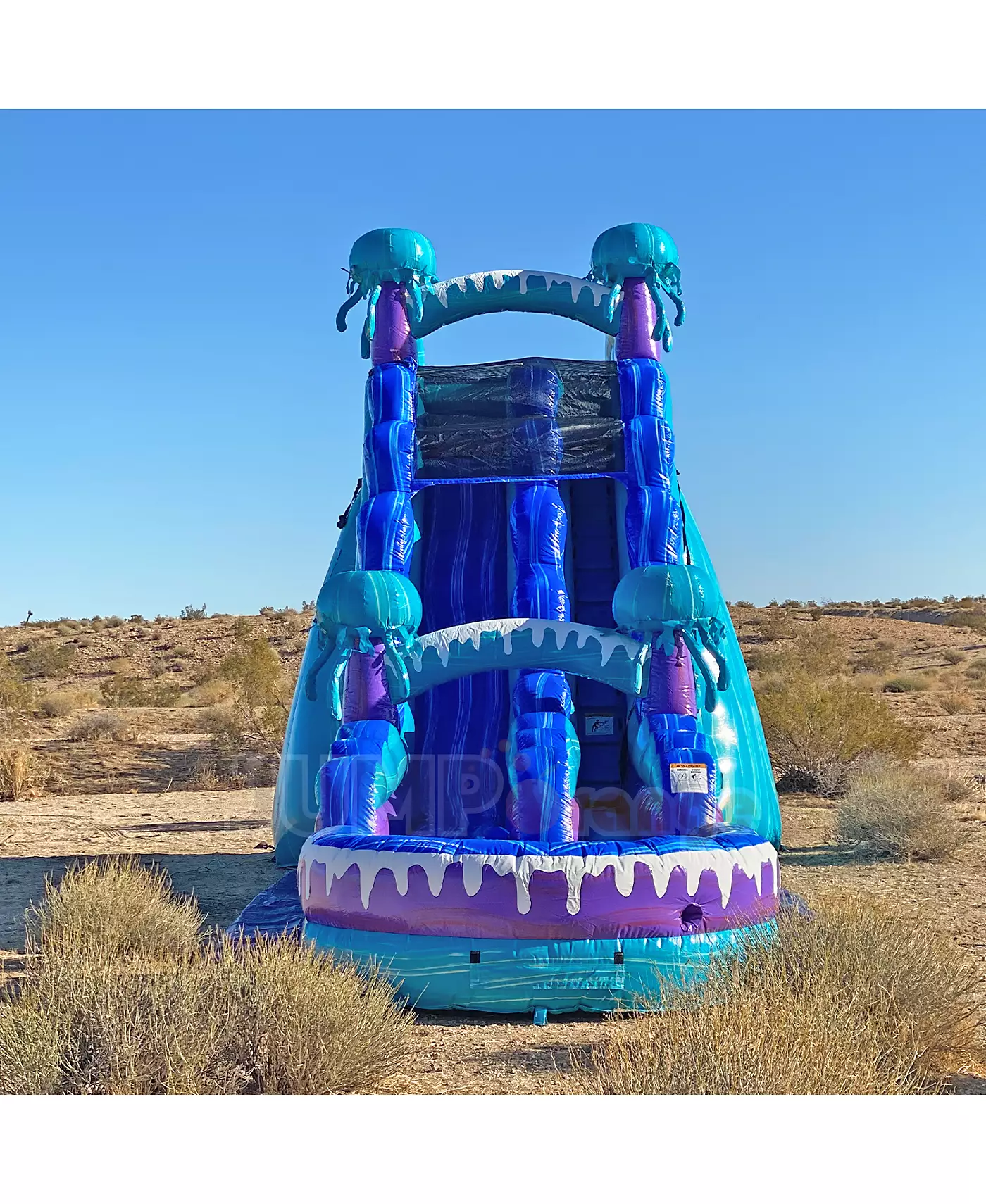 Jumporange 19 Электрическая водная горка коммерческого класса с бассейном-лягушатником для детей и взрослых (с нагнетателем), для использования на открытом воздухе и в помещении, для влажного и сухого использования, высокая надувная