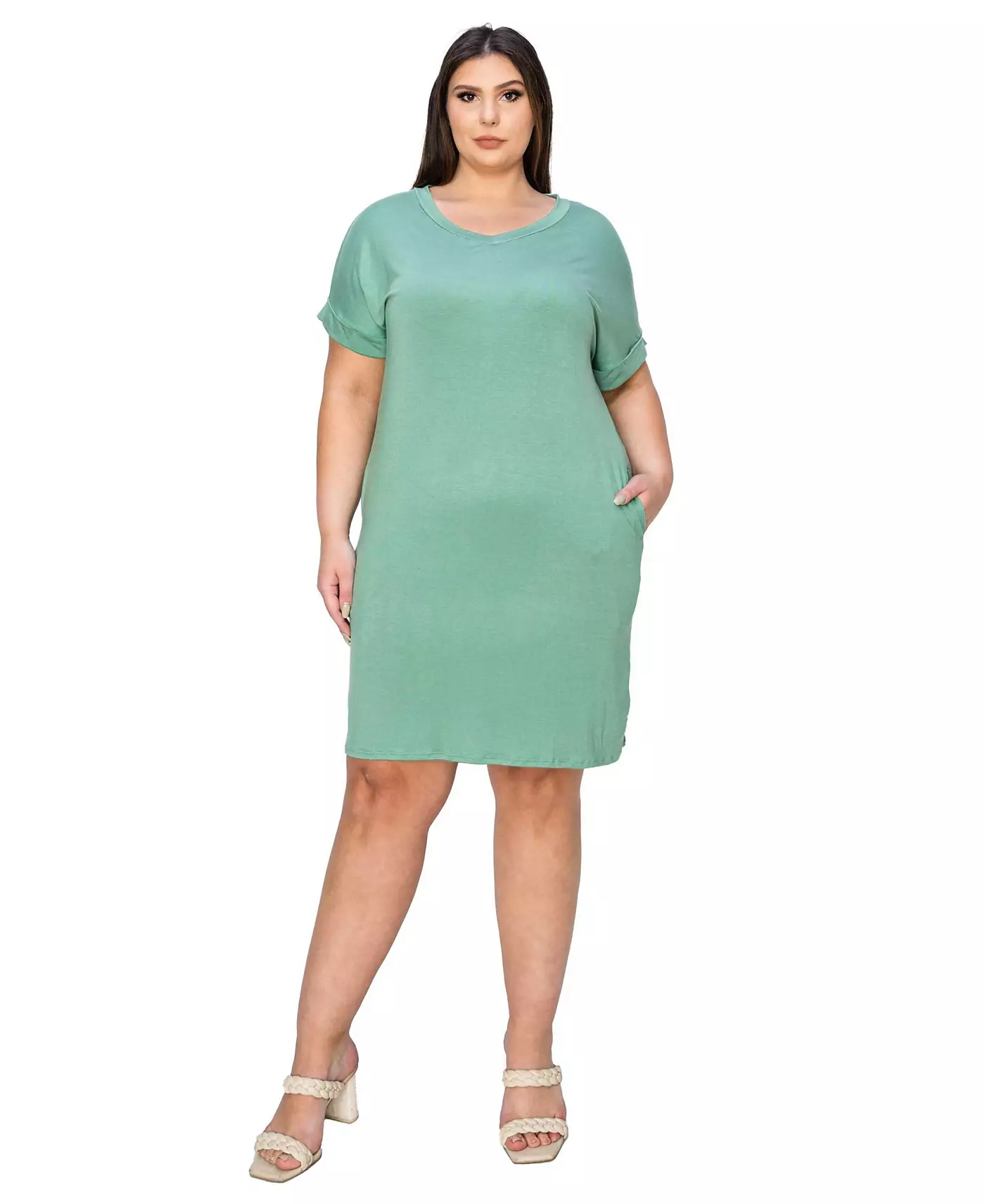 LIVD Плюс Размер Mia Повседневное Футболка Платье