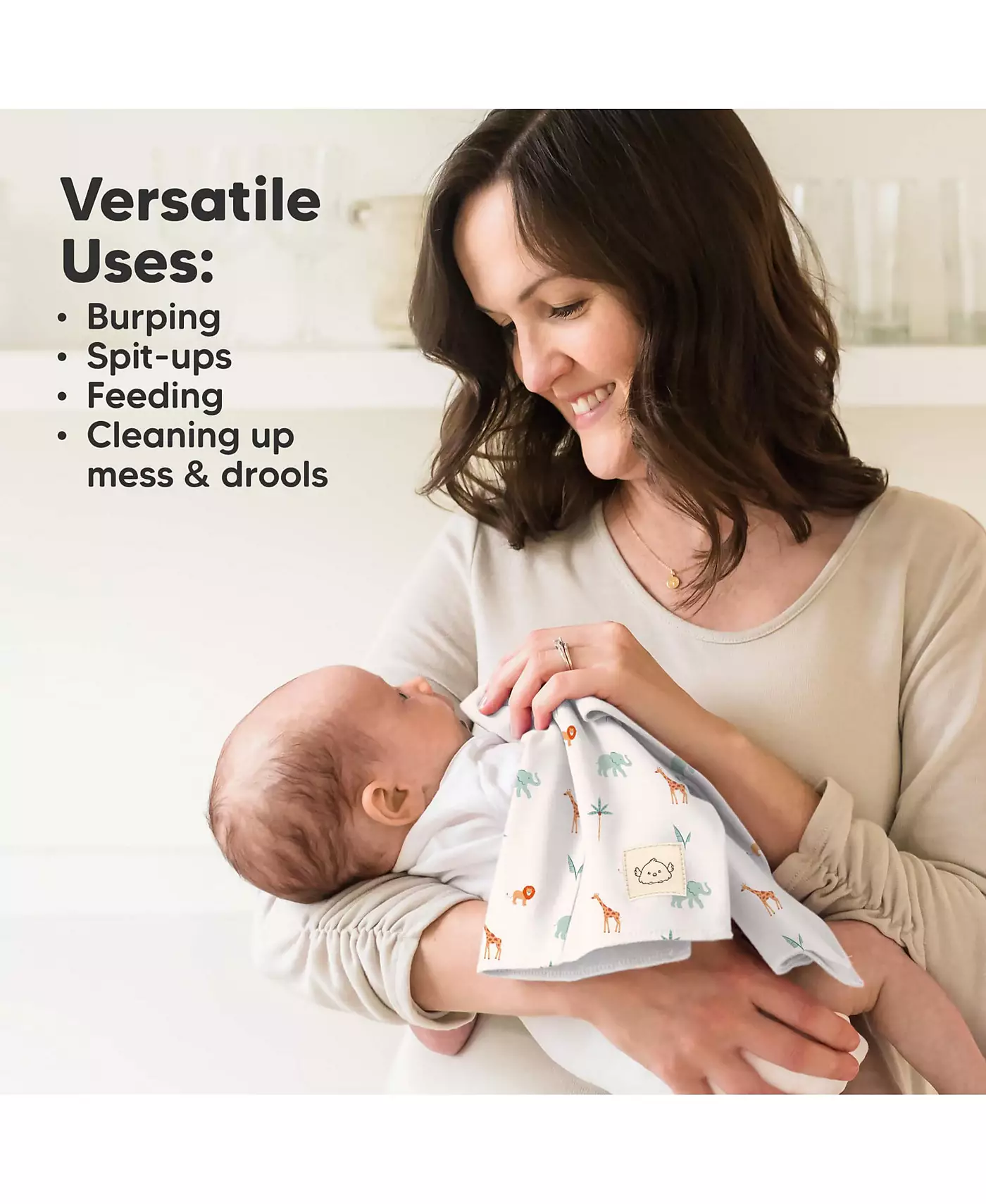 KeaBabies Kids 6pk Shea Burp Cloths Girls, срыгивающие салфетки для младенцев, новорожденных