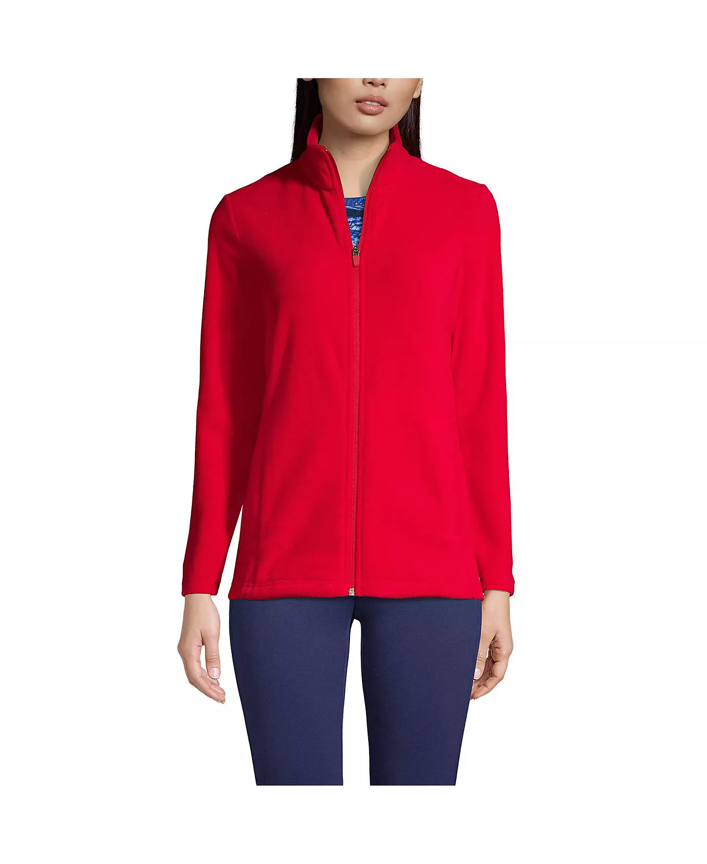 Женская флисовая куртка Lands' End Anyweather на молнии
