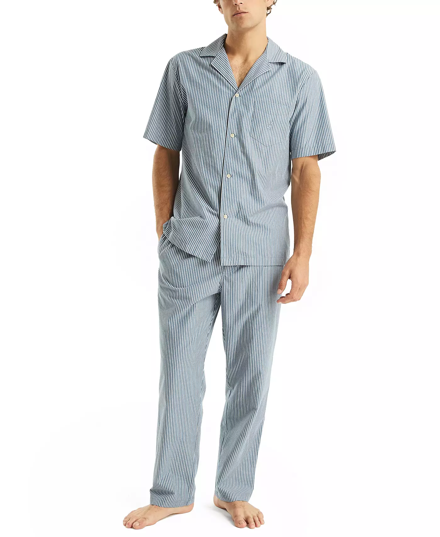 Мужские пижамные брюки Nautica в полоску из поплина