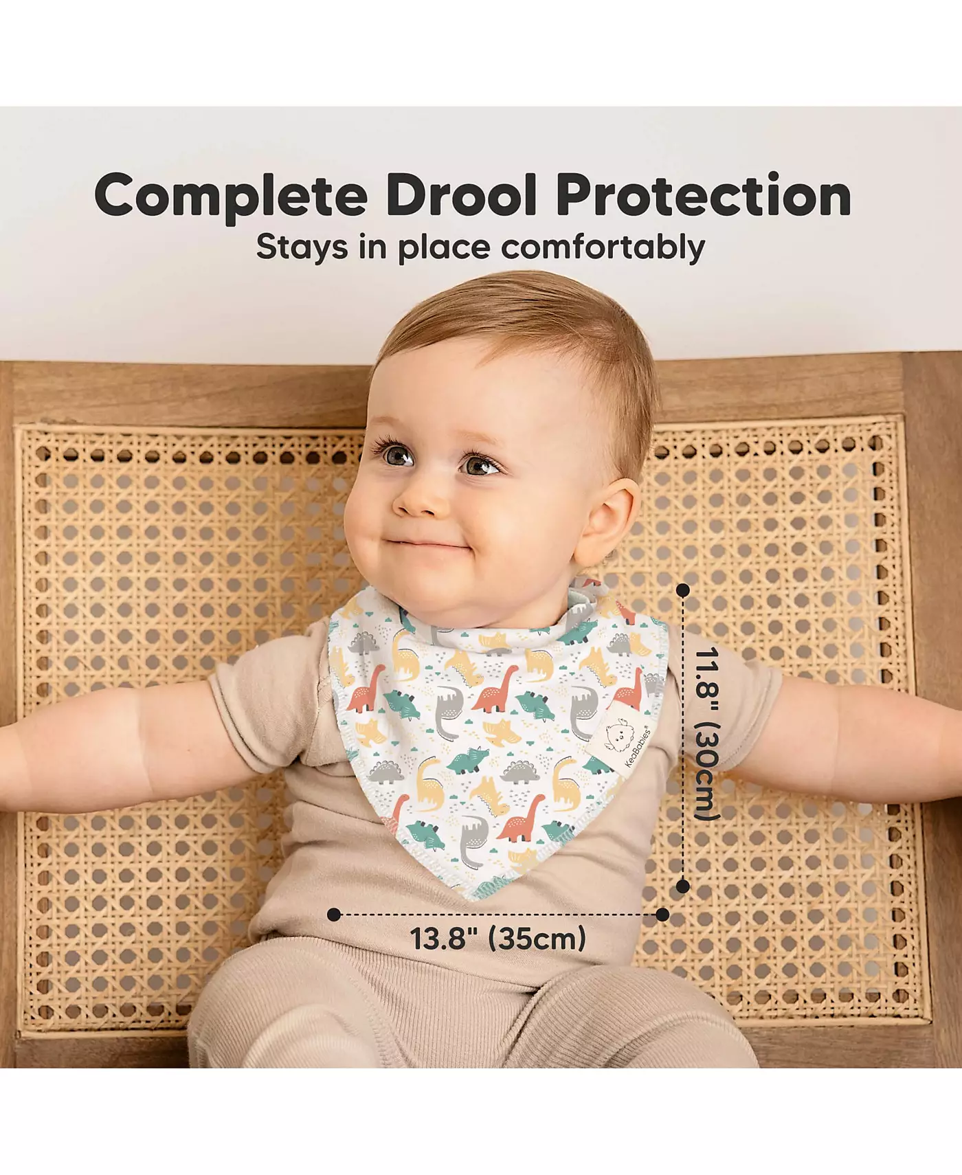 KeaBabies 8pk Детские нагрудники-банданы, детские слюнявчики для девочек, мальчиков, детские нагрудники для младенцев, новорожденных