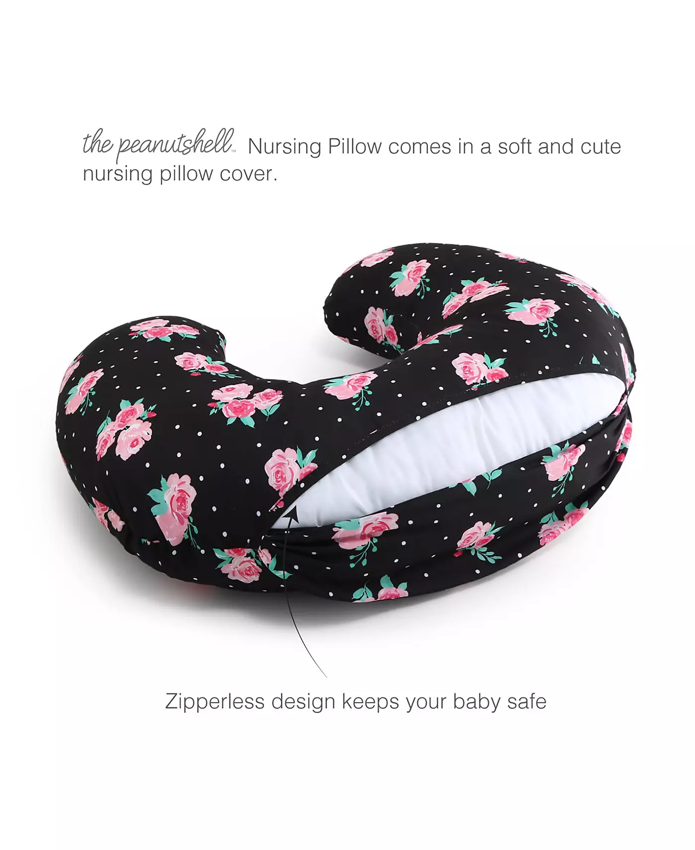 Подушка для кормления грудью Peanutshell, черный камуфляж