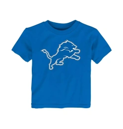 Футболка Outerstuff Baby Boys and Girls Blue Detroit Lions Primary с логотипом