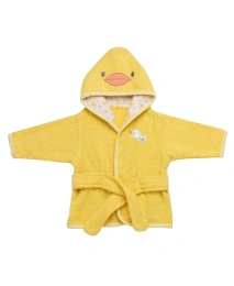 Маленький хлопковый банный халат с капюшоном для мальчиков и девочек