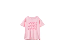 Футболка с короткими рукавами и графическим принтом для маленьких девочек из хлопка/маленького/большого мака