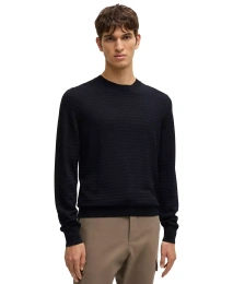Мужской шелковый свитер Hugo Boss Regular-Fit Knit Structure