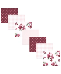 Комплект одеял для новорожденных девочек Hudson Baby из хлопка и полиэфирной фланели, сладкие розы, один размер