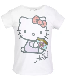 Футболка с коротким рукавом Hello Kitty для девочек-малышей