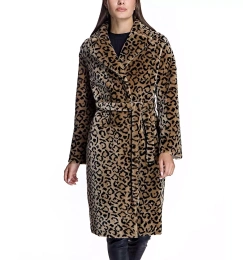 Женское двустороннее пальто-халат из овчины Julia & Stella By Maximilian