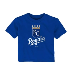 Футболка Outerstuff Infant Boys and Girls Royal Kansas City Royals Team Primary с логотипом