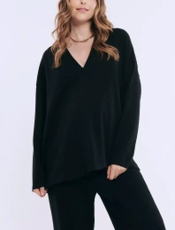 Материнство Материнство Женский пуловер с V-образным вырезом для беременных и кормящих матерей с капюшоном - Материнство Материнство