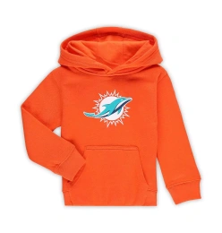 Outerstuff Малыши Мальчики и Девочки Оранжевый Miami Dolphins Логотип Пуловер Толстовка