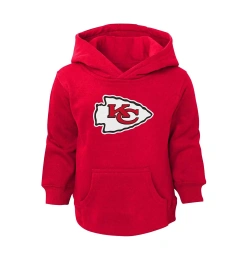 Outerstuff Малыши Мальчики и Девочки Красный Канзас Сити Чифс Логотип Пуловер Толстовка