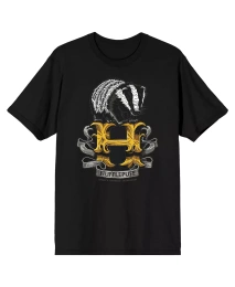 Футболка Harry Potter Big & Tall Hufflepuff Badger Black-4XL