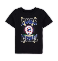 Футболка Outerstuff для мальчиков и девочек, черная, Chicago Cubs, специальное мероприятие