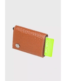 Мужская визитница Furniq UK из натуральной кожи с рисунком слона в три сложения