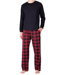 Мужской флисовый пижамный комплект SLEEPHERO с круглым вырезом