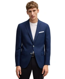 Мужская куртка Hugo Boss Slim-Fit из шерсти с узором