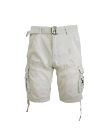 Мужские шорты-карго Galaxy By Harvic с поясом и плоским передним карманом из твила с эффектом стирки