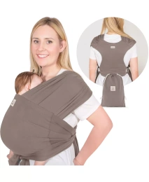 Переноска-кенгуру KeaBabies D-Lite Baby Wrap, регулируемая переноска, слинг для новорожденных, младенцев, малышей весом 7–44 фунта