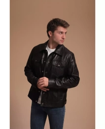 Мужская кожаная куртка Furniq UK, черная, создана для Macy's