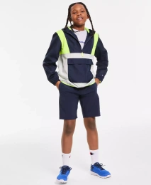 Ветровка Champion Big Boys, фирменная футболка и тканые шорты