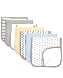 Детские пеленки Bublo Baby для срыгивания - 7 шт. в упаковке, трехслойные - верхний и нижний слой из 100% хлопка, средний слой из 100% полиэстера и флиса - впитывающая пеленка для срыгивания, очень впитывающая пеленка для срыгивания, очень мягкая для дево