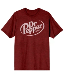 Футболка Dr. Pepper Big & Tall Est. 1885 Maroon Logo Black Graphic Tee-4XL