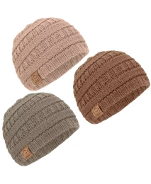 KeaBabies 3 пары теплых детских шапок, детские шапки 0-36 месяцев, детские зимние шапки для новорожденных, младенцев, малышей, мальчиков, девочек