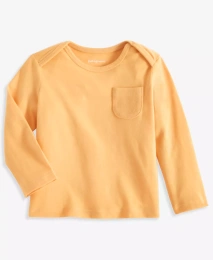 Первые впечатления. Однотонный топ с длинными рукавами и защипами на плечах для мальчиков, созданный для Macy's